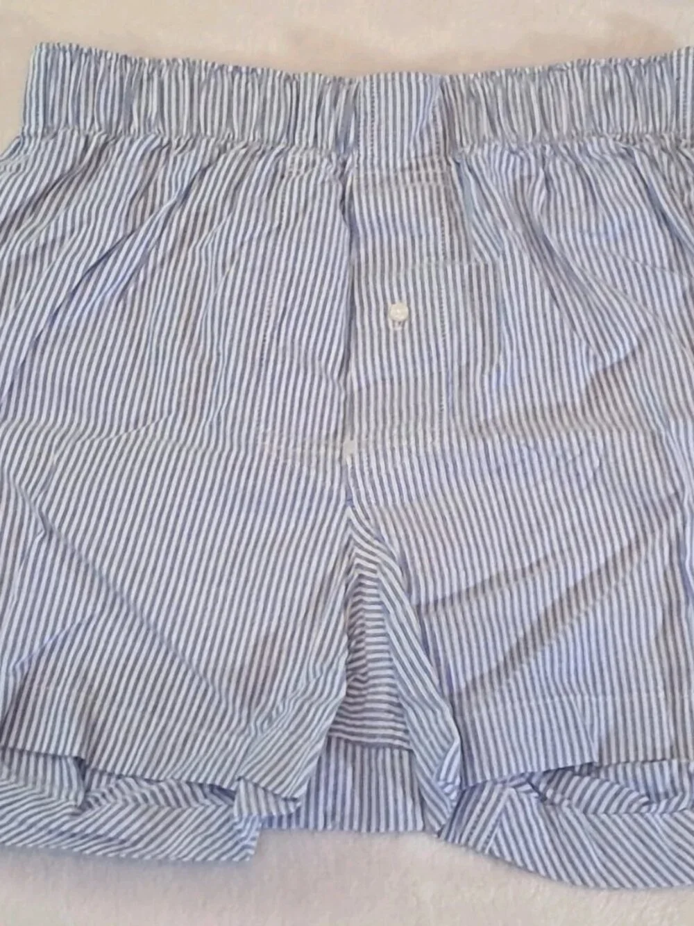 Men’s J. Crew Blue/White Striped Boxer XS NWT